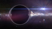 black hole with gravitational lens effect