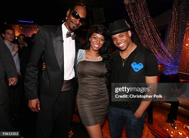 Snoop Dogg, Esther Baxter and Tristan Wilds during the taping of Snoop Dogg's "Dogg After Dark" at Kress in Hollywood, CA on March 10, 2009. "Dogg...