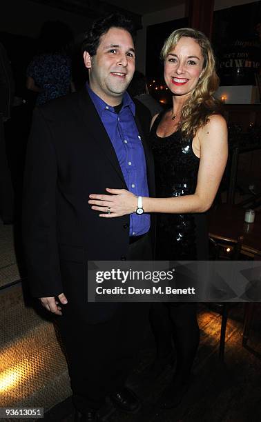 David Babani and Tamzin Outhwaite attend the press night of "Sweet Charity" at The Chocolate Factory on December 2, 2009 in London, England.