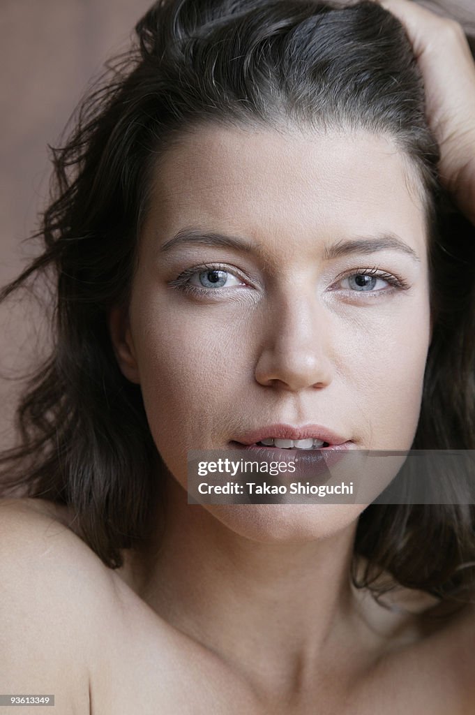 Close up of a woman's face