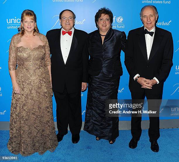 Co-Chair Christine Stonbely,US Fund for UNICEF President Caryl Stern and Anthony Pantleoni George Stonbely attend the 2009 UNICEF Snowflake Ball at...