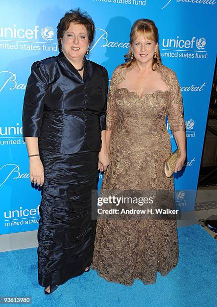 Fund for UNICEF President Caryl Stern and Christine Stonbely attend the 2009 UNICEF Snowflake Ball at Cipriani 42nd Street on December 2, 2009 in New...