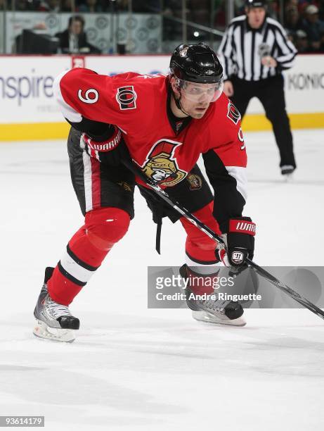 Milan Michalek of the Ottawa Senators skates against the Washington Capitals at Scotiabank Place on November 23, 2009 in Ottawa, Ontario, Canada.