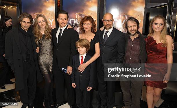 Actors Michael Imperioli, Saoirse Ronan, Mark Wahlberg, Christian Ashdale, Susan Sarandon, Stanley Tucci, director Peter Jackson, and actress Rose...