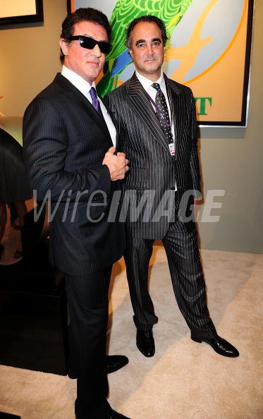 Actor Sylvester Stallone and Mathias...