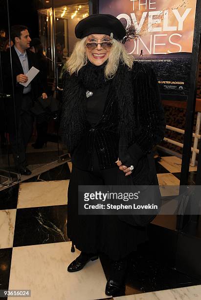 Actress Sylvia Miles attends the special screening of "The Lovely Bones" at the Paris Theatre on December 2, 2009 in New York City.