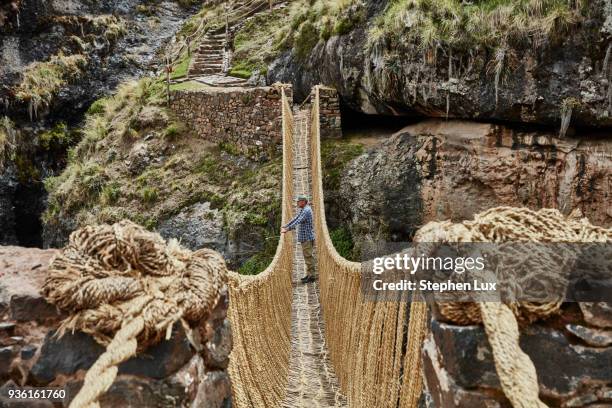 Peruvian Rope Bridge 89 Rope Bridge Side View Stock Photos, High-Res Pictures, and Images ...