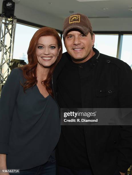 S Alecia Davis and Rodney Atkins during his Listening Event on The Steps at WME on March 21, 2018 in Nashville, Tennessee.