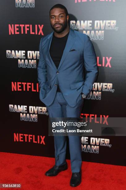 Actor Sam Richardson attends the Premiere Of Netflix's "Game Over, Man!" at Regency Village Theatre on March 21, 2018 in Westwood, California.