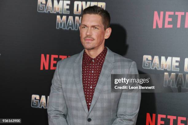 Actor Steve Howey attends the Premiere Of Netflix's "Game Over, Man!" at Regency Village Theatre on March 21, 2018 in Westwood, California.