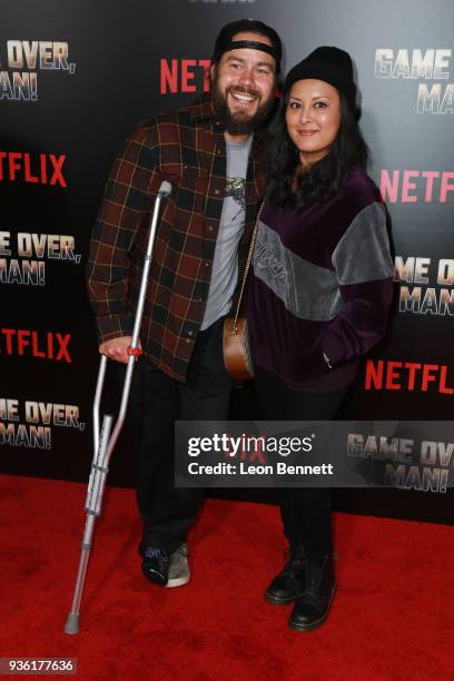 Chris Pontius attends the Premiere Of Netflix's "Game Over, Man!" at Regency Village Theatre on March 21, 2018 in Westwood, California.