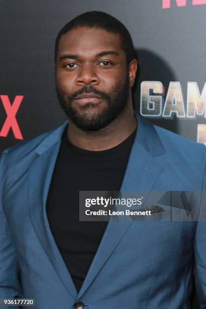 Actor Sam Richardson attends the Premiere Of Netflix's "Game Over, Man!" at Regency Village Theatre on March 21, 2018 in Westwood, California.