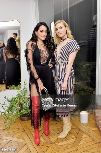 Natalie Martinez and Skyler Samuels attend FENDI x Flaunt Celebrate The New Fantasy Issue at Casa Perfect on March 21, 2018 in Beverly Hills,...