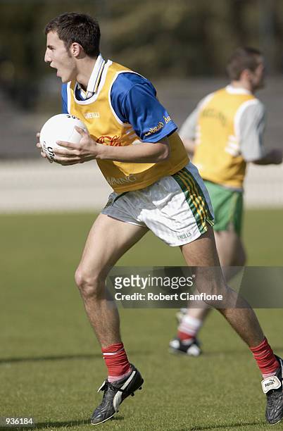 Tadhg Kennelly of the Irish International Rules team in action during training as Ireland prepare to play Australia on Friday night at the MCG....