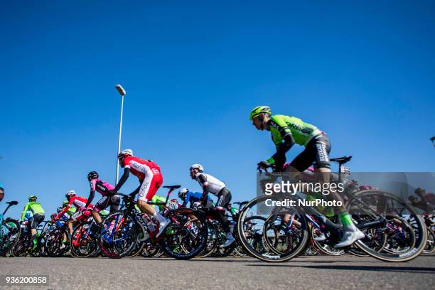 Stphane of COFIDIS, SOLUTIONS CREDITS and 203 BARTHE, Cyril of USKADI BASQUE COUNTRY M in the middle of the peloton during the 98th Volta Ciclista a...