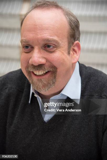 Paul Giamatti at the "Billions" Press Conference at the Peninsula Hotel on March 20, 2018 in New York City.