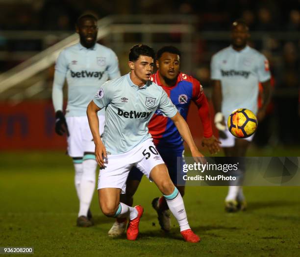 West Ham United's Joel Powell during Friendly match between Dagenham and Redbridge against West Ham United at Chigwell Construction stadium, Dagenham...