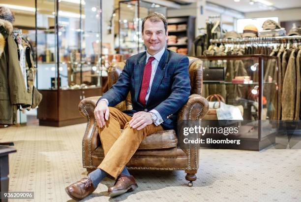 Christian Johann Springer, chief executive officer of Joh. Springer's Erben Handels GmbH, poses for a photograph following an interview inside the...