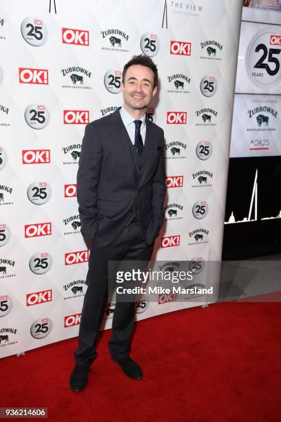 Joseph McFadden attends OK! Magazine's 25th Anniversary Party at The View from The Shard on March 21, 2018 in London, England.