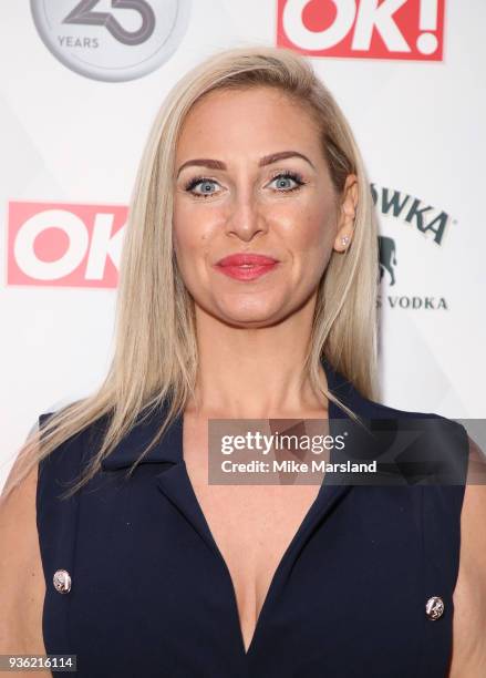 Josie Gibson attends OK! Magazine's 25th Anniversary Party at The View from The Shard on March 21, 2018 in London, England.