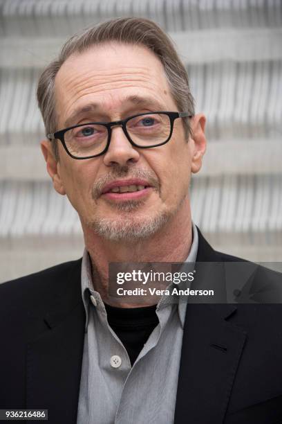 Steve Buscemi at the "Miracle Workers" Press Conference at the Peninsula Hotel on March 20, 2018 in New York City.