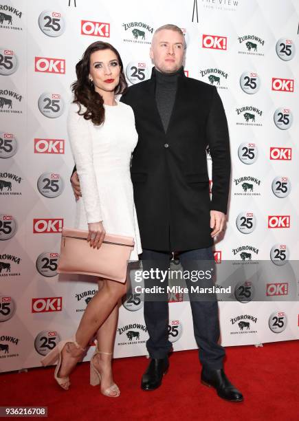 Candice Brown attends OK! Magazine's 25th Anniversary Party at The View from The Shard on March 21, 2018 in London, England.