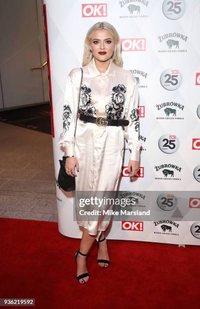 Lucy Fallon attends OK! Magazine's 25th Anniversary Party at The View from The Shard on March 21, 2018 in London, England.