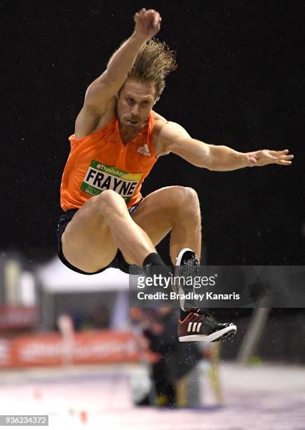 Henry Frayne competes in the Men's Long Jump during the Summer of Athletics Grand Prix at QSAC on March 22, 2018 in Brisbane, Australia.