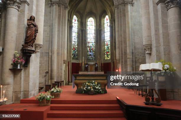 Altar. Church of Our Lady. XIII th century. Altar. Cluny. France.