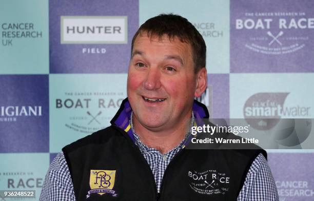 Umpire Sir Matthew Pinsent and John Garrett speaks during a press conference during Tideway Week leading up to the 2018 Cancer Research UK Boat Races...