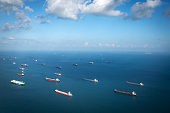 Transport ships at the ocean, Singapore