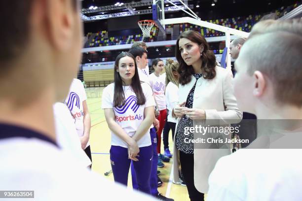 Prince William, Duke of Cambridge and Catherine, Duchess of Cambridge meet wheelchair basketball players, some of whom hope to compete in the 2022...