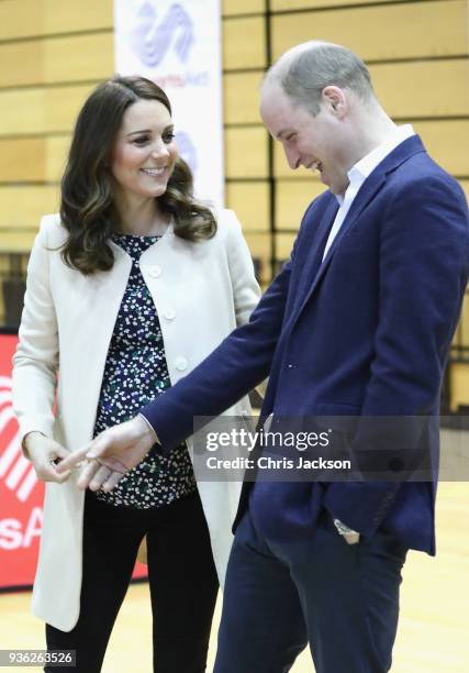 Prince William, Duke of Cambridge and Catherine, Duchess of Cambridge meet wheelchair basketball players, some of whom hope to compete in the 2022...