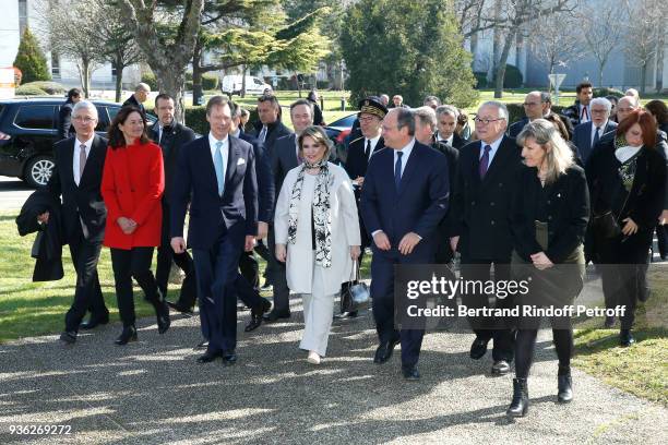 Grand-Duc Henri and Grande-Duchesse Maria Teresa of Luxembourg, Deputy Chief Executive Officer of CNES, Lionel Suchet and Head of the Toulouse Space...