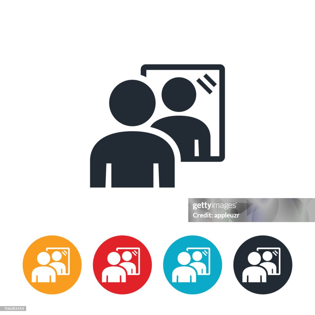 Looking In Mirror Icon