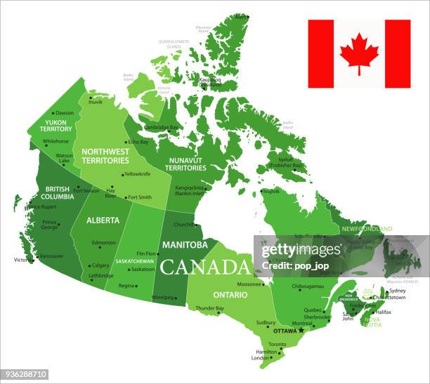 15 - canada - green isolated 10 - red maple tree stock illustrations