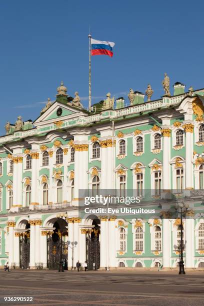 Russia, Saint Petersburg, The Winter Palace, Hermitage Museum, from Palace Square.