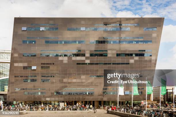 Denmark, Copenhagen, The Black Diamond Library, Slotsholmen.