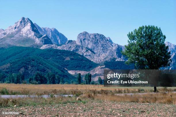 Spain, North, Picos de Europa, typical moutain scenery near the Picos de Europa.