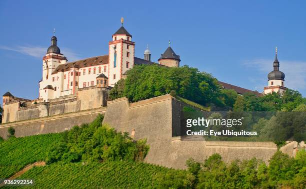 Germany, Bavaria, Wurzburg, Festung Marienberg fortress.