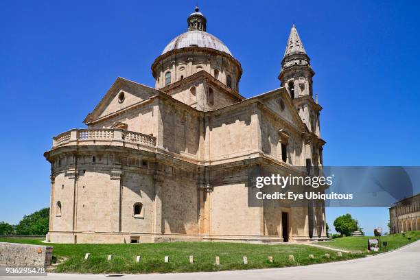 Italy, Tuscany, Montepulciano, Tempio di San Biagio Church. High Renaissance church with domed roof.