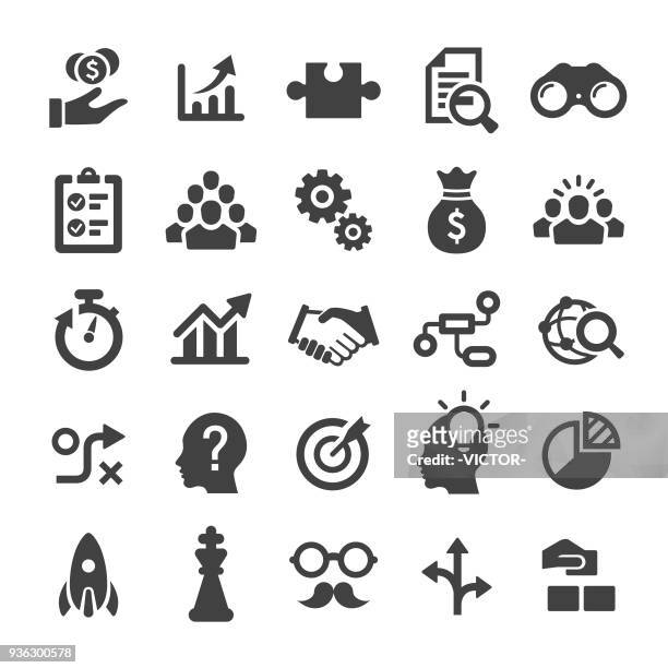 business solution icons - smart series - financiën stock illustrations
