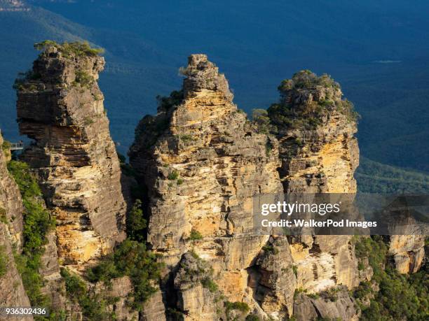 australia, new south wales, rocks of blue mountains - mount lofty south australia stock pictures, royalty-free photos & images