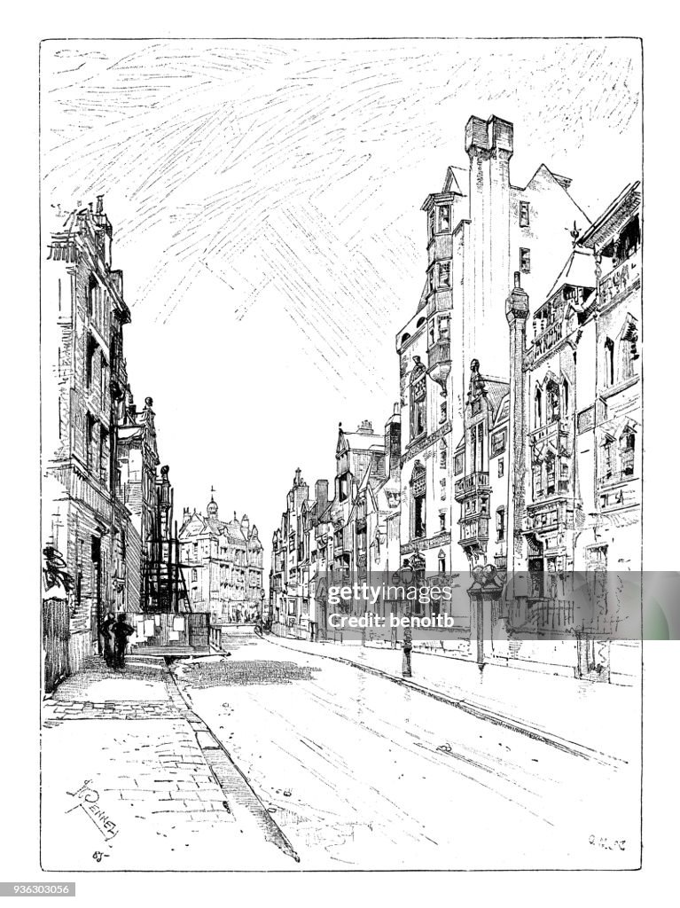 Old London Street Scene