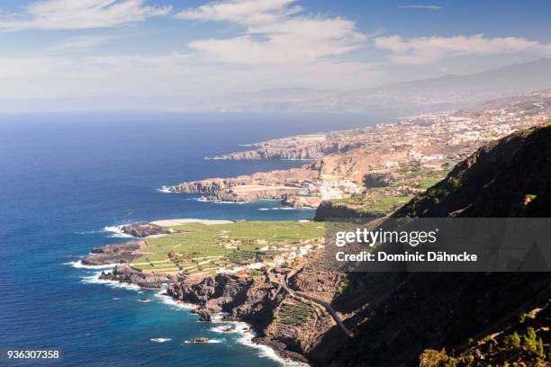 tenerife north coast seen from "garachico" town (canary islands. spain) - dähncke stock pictures, royalty-free photos & images