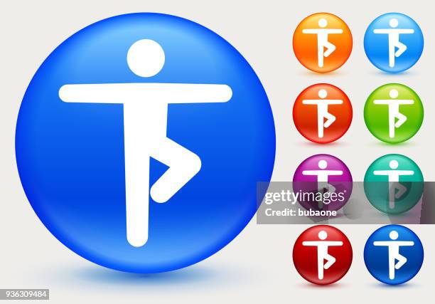 Man Stretching Yoga Exercise Icon High-Res Vector Graphic - Getty