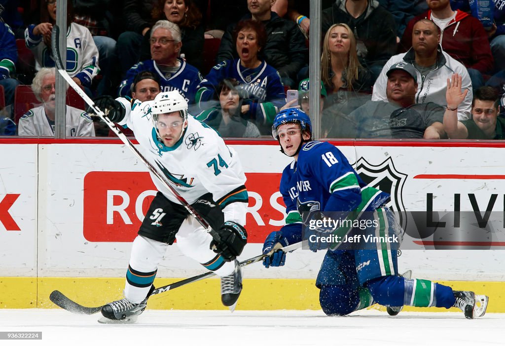 San Jose Sharks v Vancouver Canucks