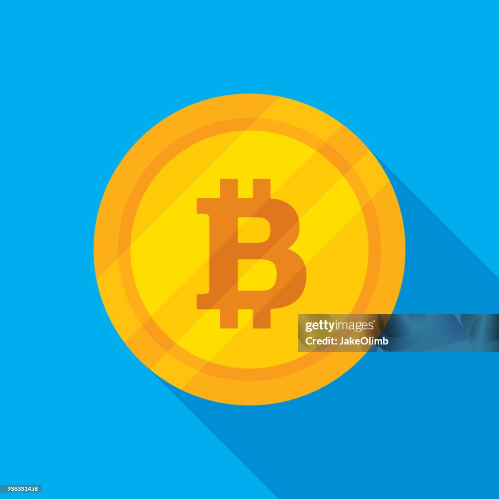 Bitcoin Icon Flat