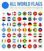 World Flags - Vector Round Flat Icons - Part 2 of 4