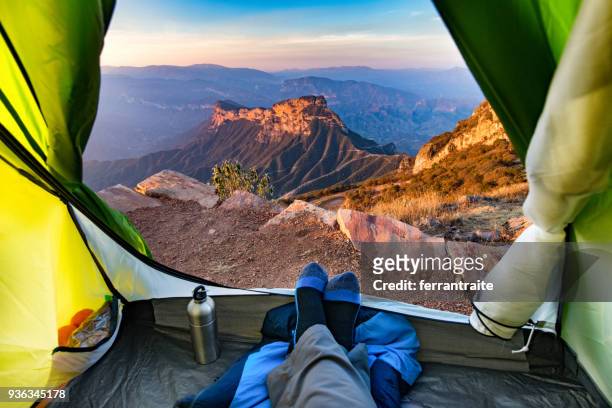 camping in mexico - walking personal perspective stock pictures, royalty-free photos & images
